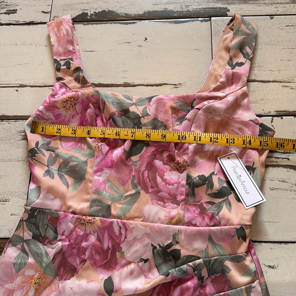 Wedding guest vibes! NWT pink floral midi dress Premier Amour brand - Picture 5 of 11